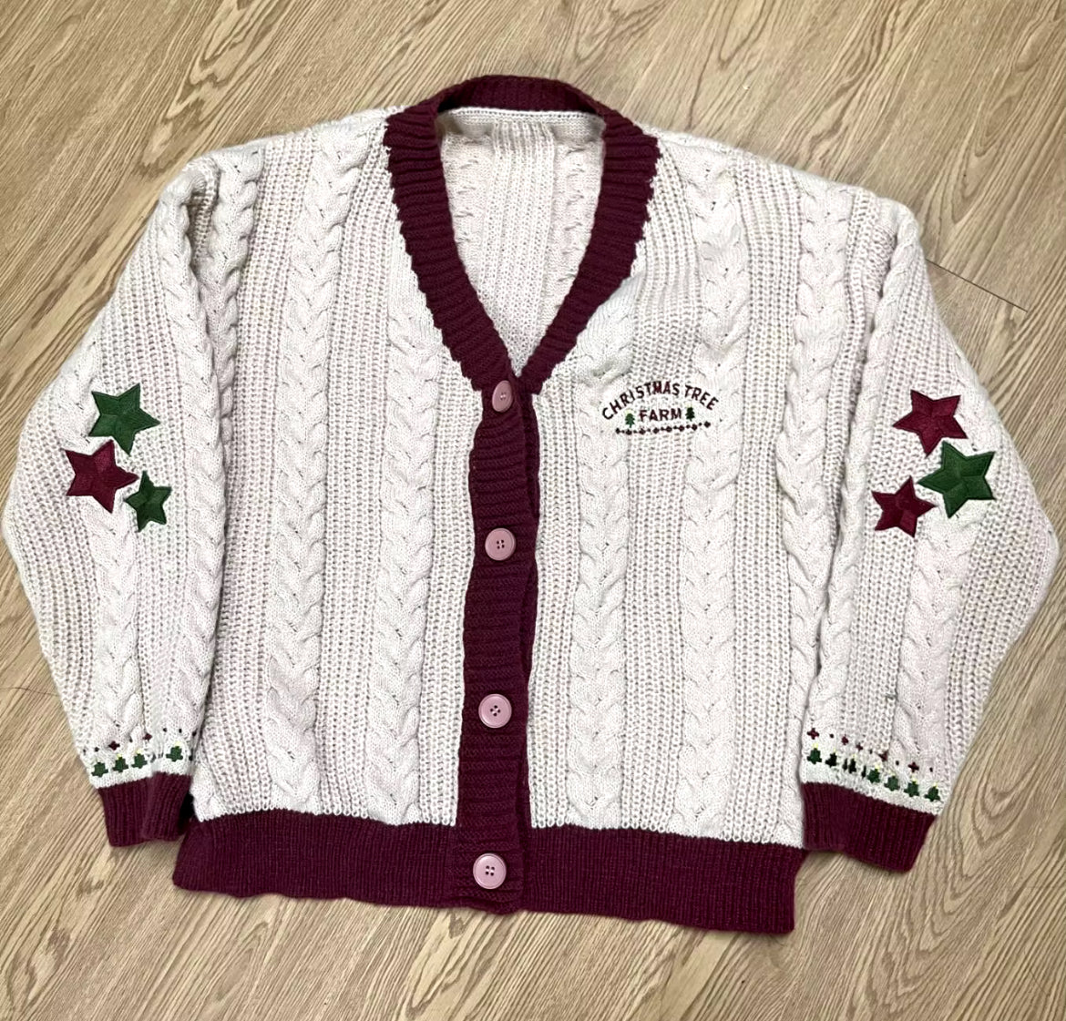 Christmas Tree Holiday TS Cardigan Dupe