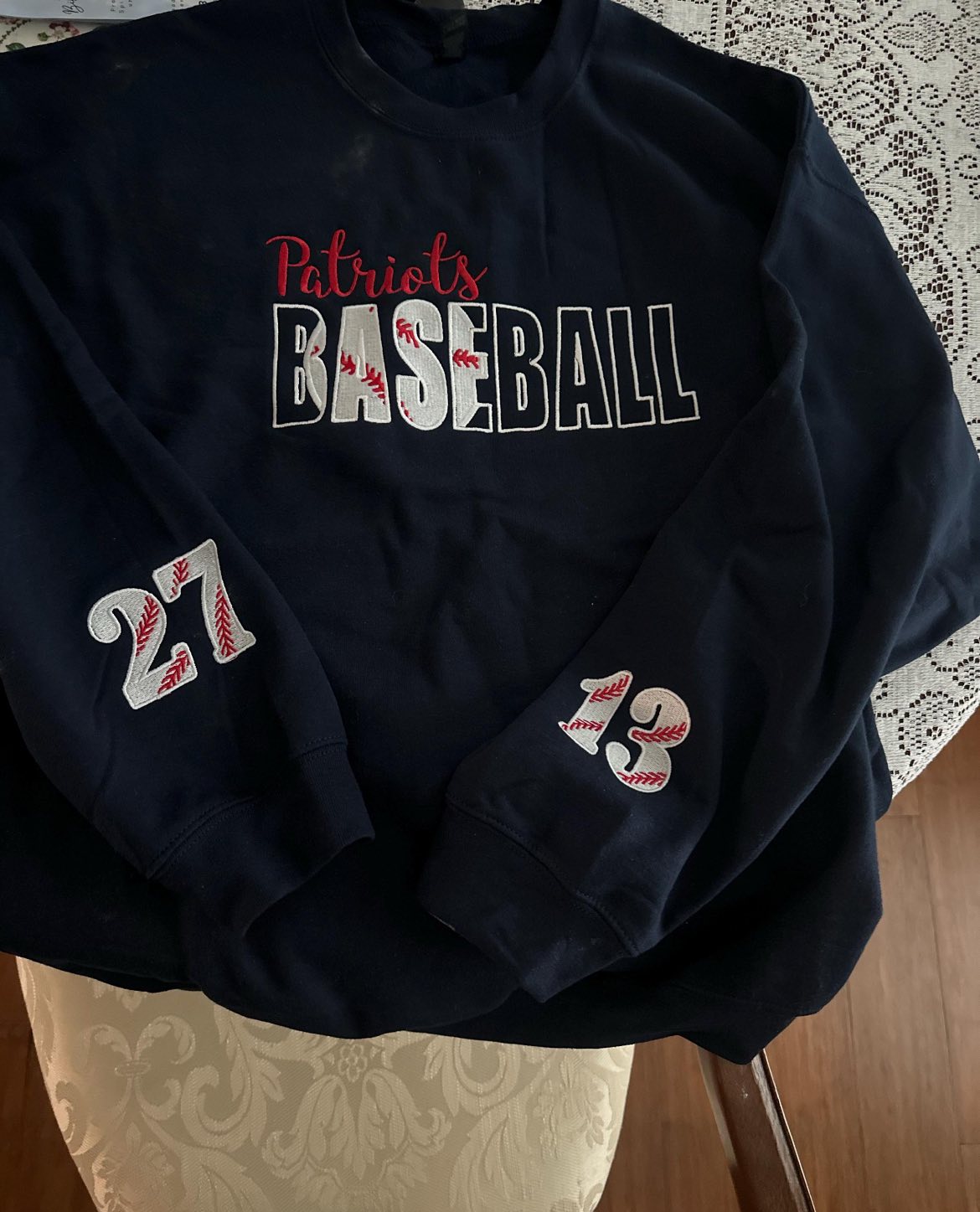 Custom Baseball/Softball Embroidered Sweatshirt