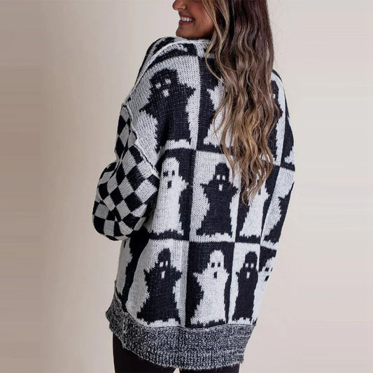 Women's Halloween Ghost Pumpkin Sweaters