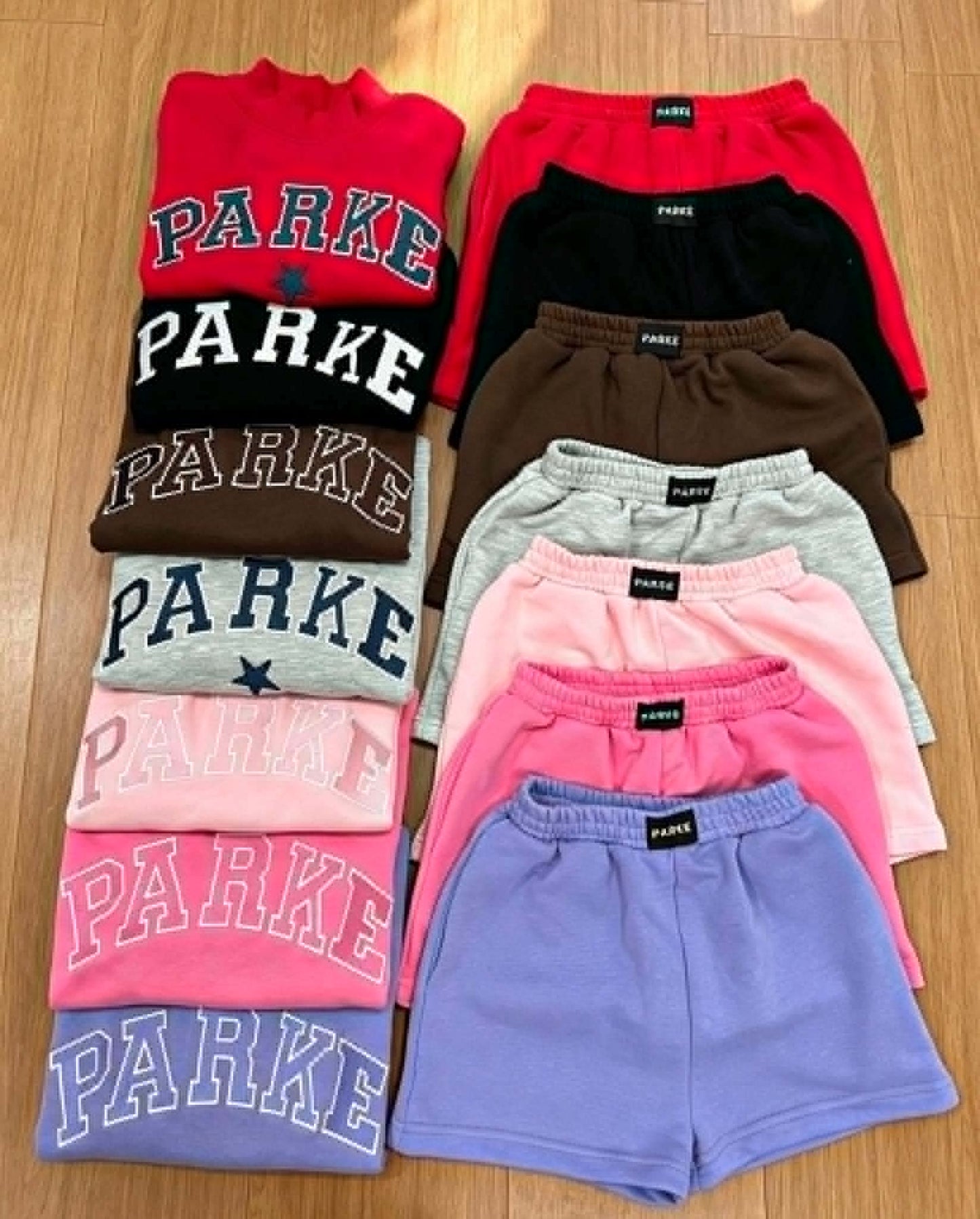 Adult&Kids Embroidered 2 Piece PARKE Sets 100% Cotton