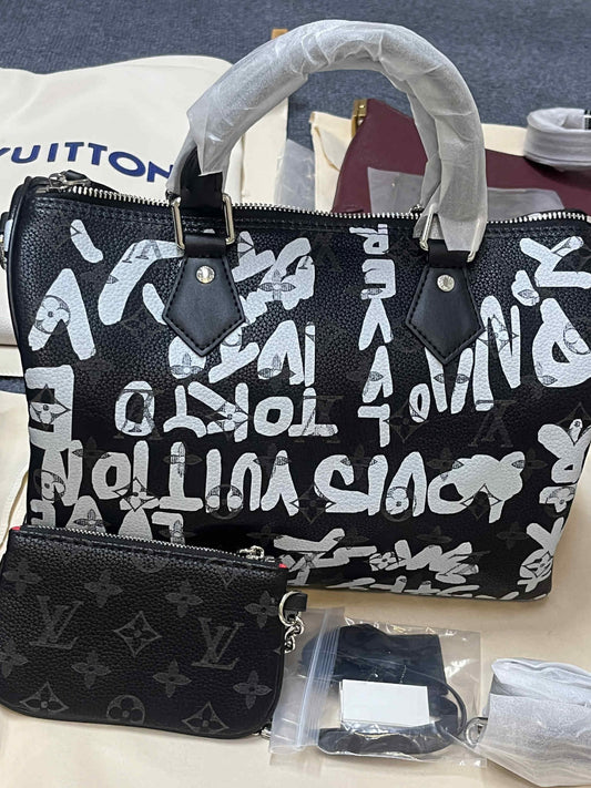 Graffiti LV Speedy Bag Mirror Quality