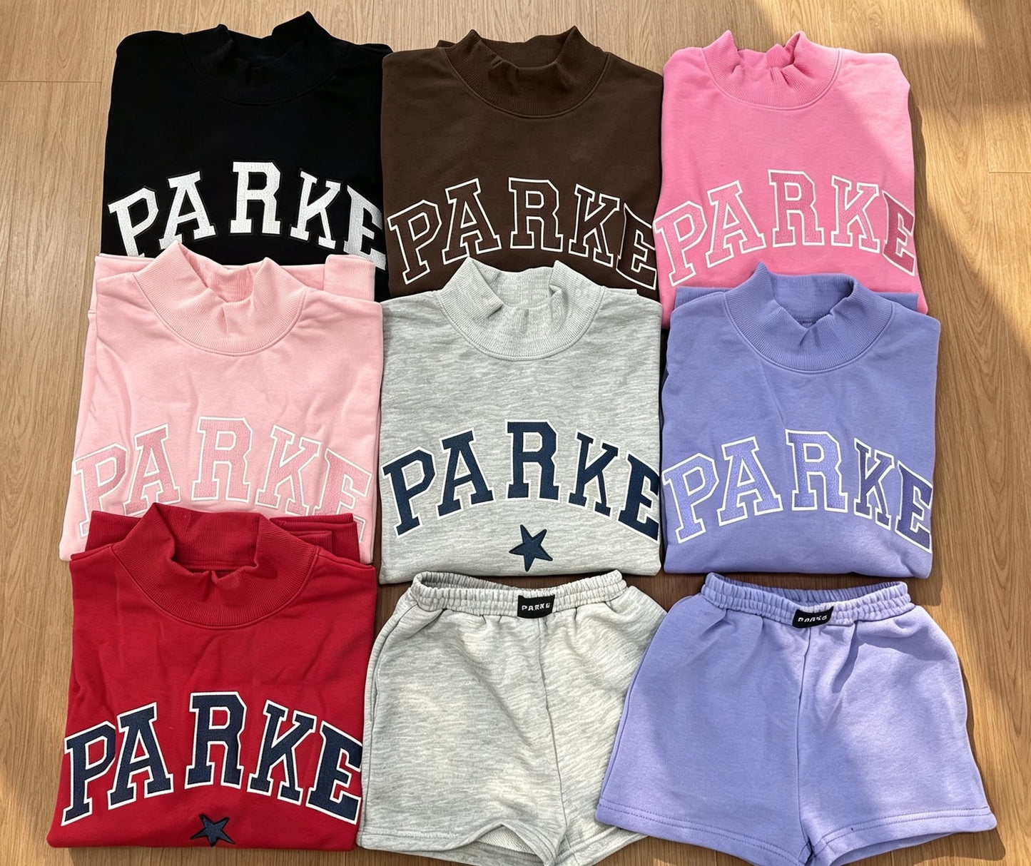 Adult&Kids Embroidered 2 Piece PARKE Sets 100% Cotton
