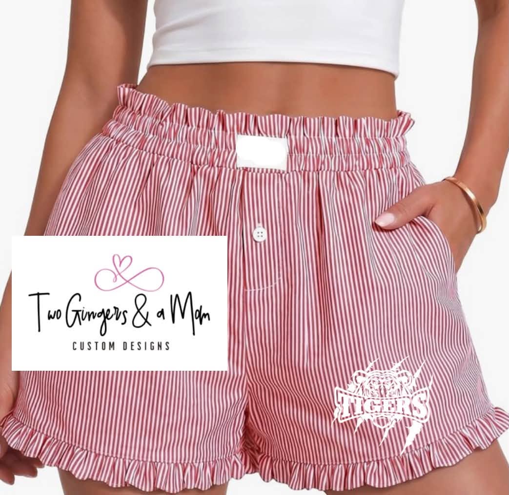 Custom Gingham Ruffle Shorts