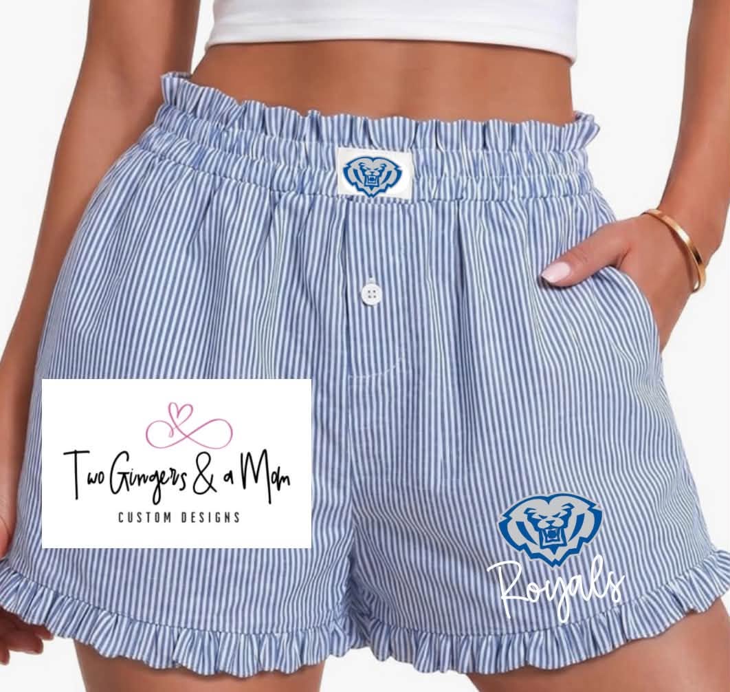 Custom Gingham Ruffle Shorts