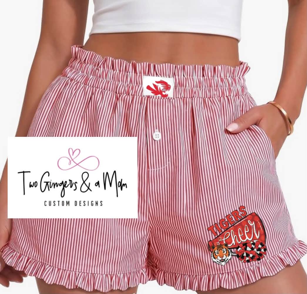 Custom Gingham Ruffle Shorts