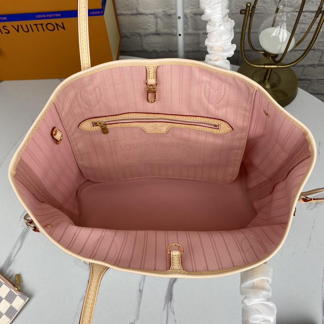 Large Lv Inspired Neverfull Tote with Small Pouch