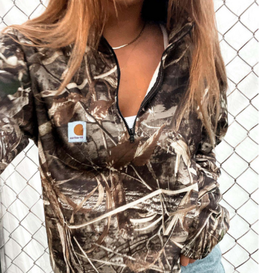 Womans Carhartt Camo 3 Quarter Zip