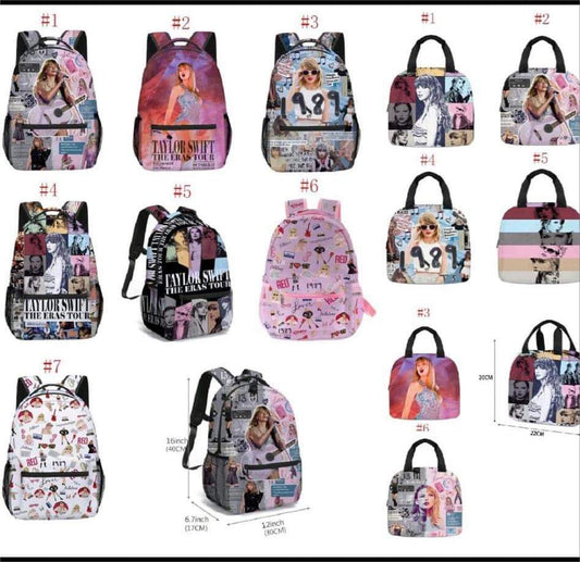 Taylor Swift Backpack Lunchbox Bundle