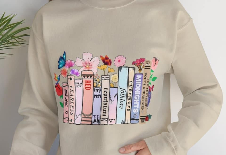 Taylor Swift album Books Including TTPD Sweatshirt/T-Shirt