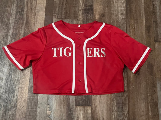 Custom Tigers Cropped Baseball Jersey