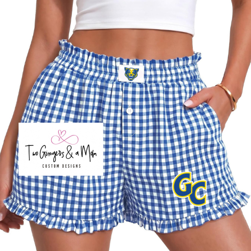 Custom Gingham Ruffle Shorts