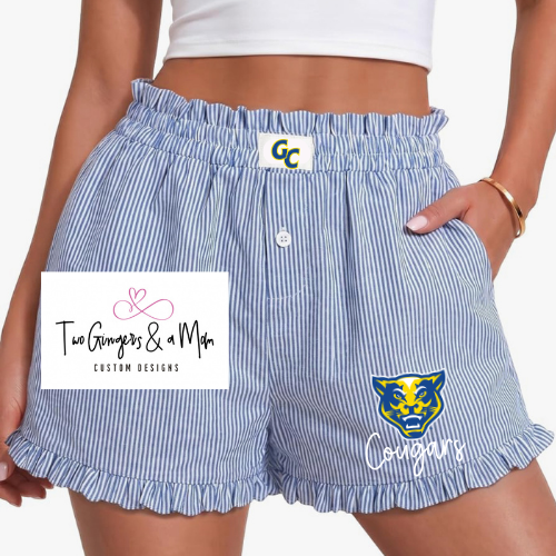 Custom Gingham Ruffle Shorts