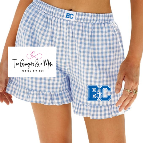 Custom Gingham Ruffle Shorts