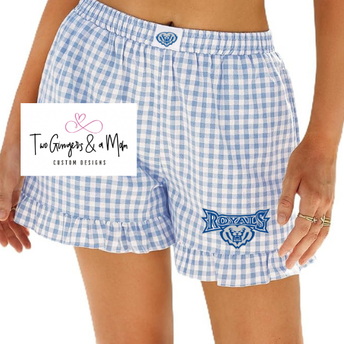 Custom Gingham Ruffle Shorts
