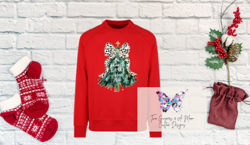 Oh Come Let Us Adore Him Christmas Tree Sweatshirt