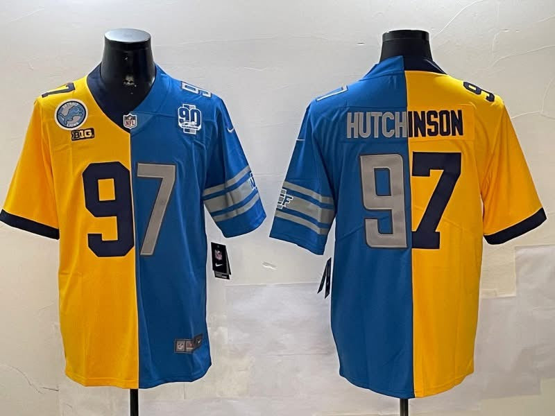 Lions Hutchinson Two Tone Stitched Jersey