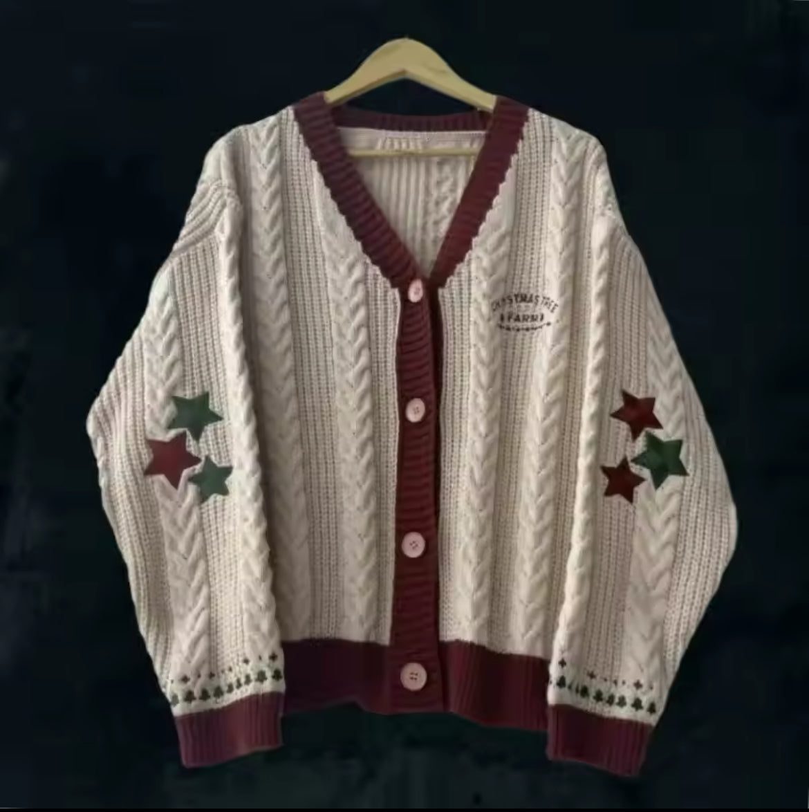 Christmas Tree Holiday TS Cardigan Dupe