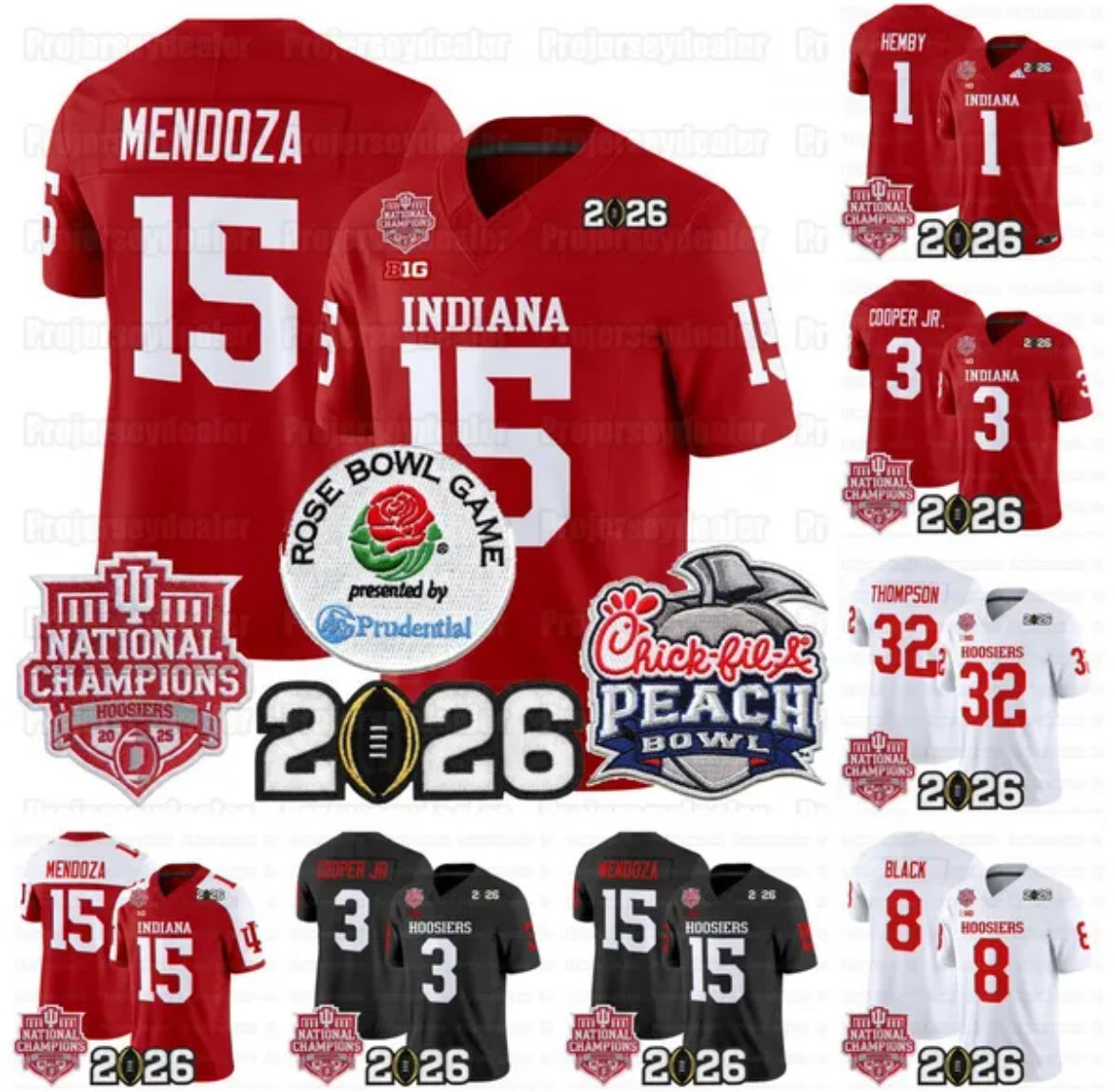 IU Hoosiers National Championship Patch Football Jersey