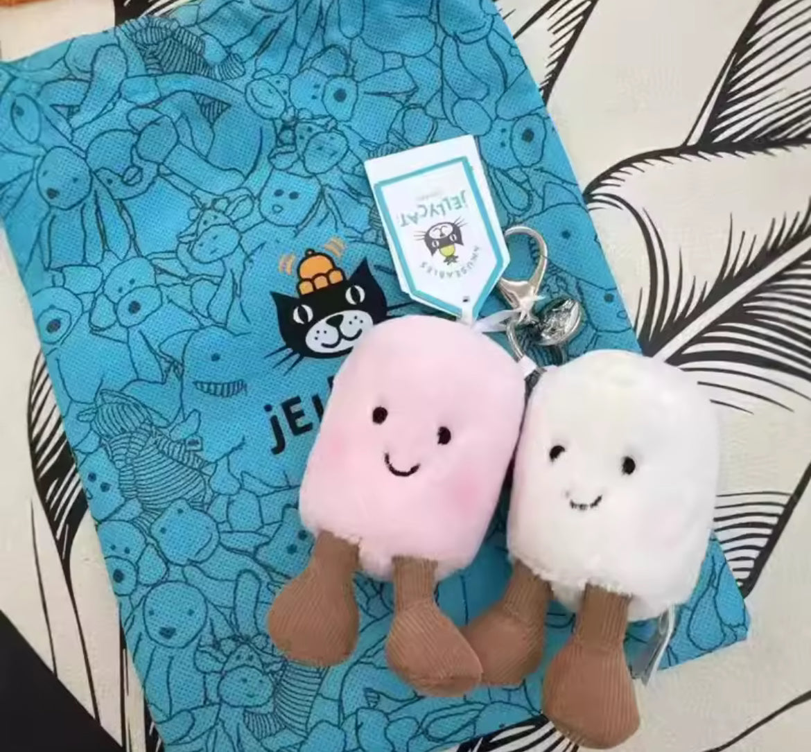 Marshmallow  Jelly cat inspired Keychain