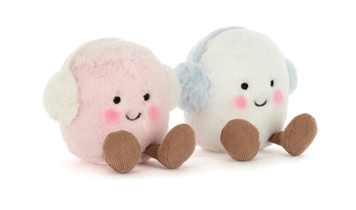 Marshmallow W/ Earmuffs  Jelly cat inspired