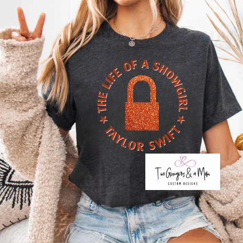 The Life of a Showgirl Lock T-shirt