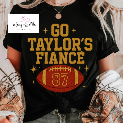 Go Taylors Fiance T-shirt Faux Sparkle