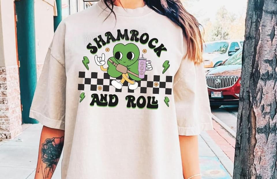 Shamrock & Roll St Patty’s Day T-Shirt