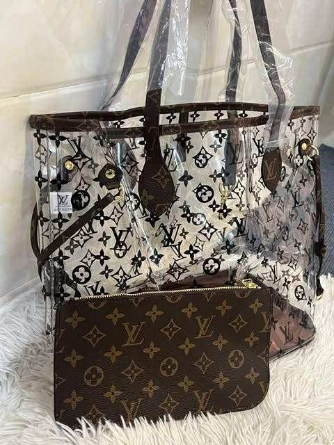 Lv Clear Tote and Wristlet