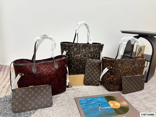 Animal Print Large LV Tote mirror quality