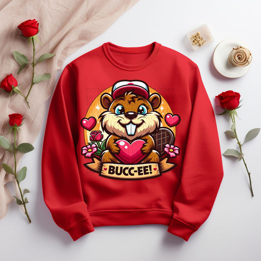 Red Bucc-ees Valentines Sweatshirt