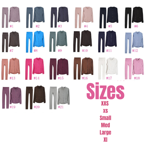 Lulu Duped yoga jacket and pants set