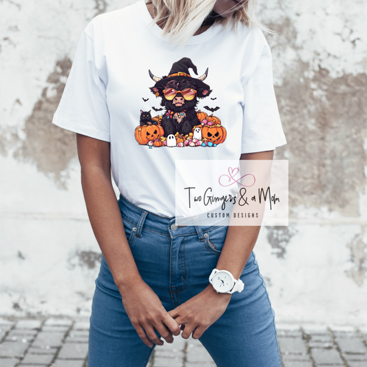 Spooky Highland Cow T-shirt