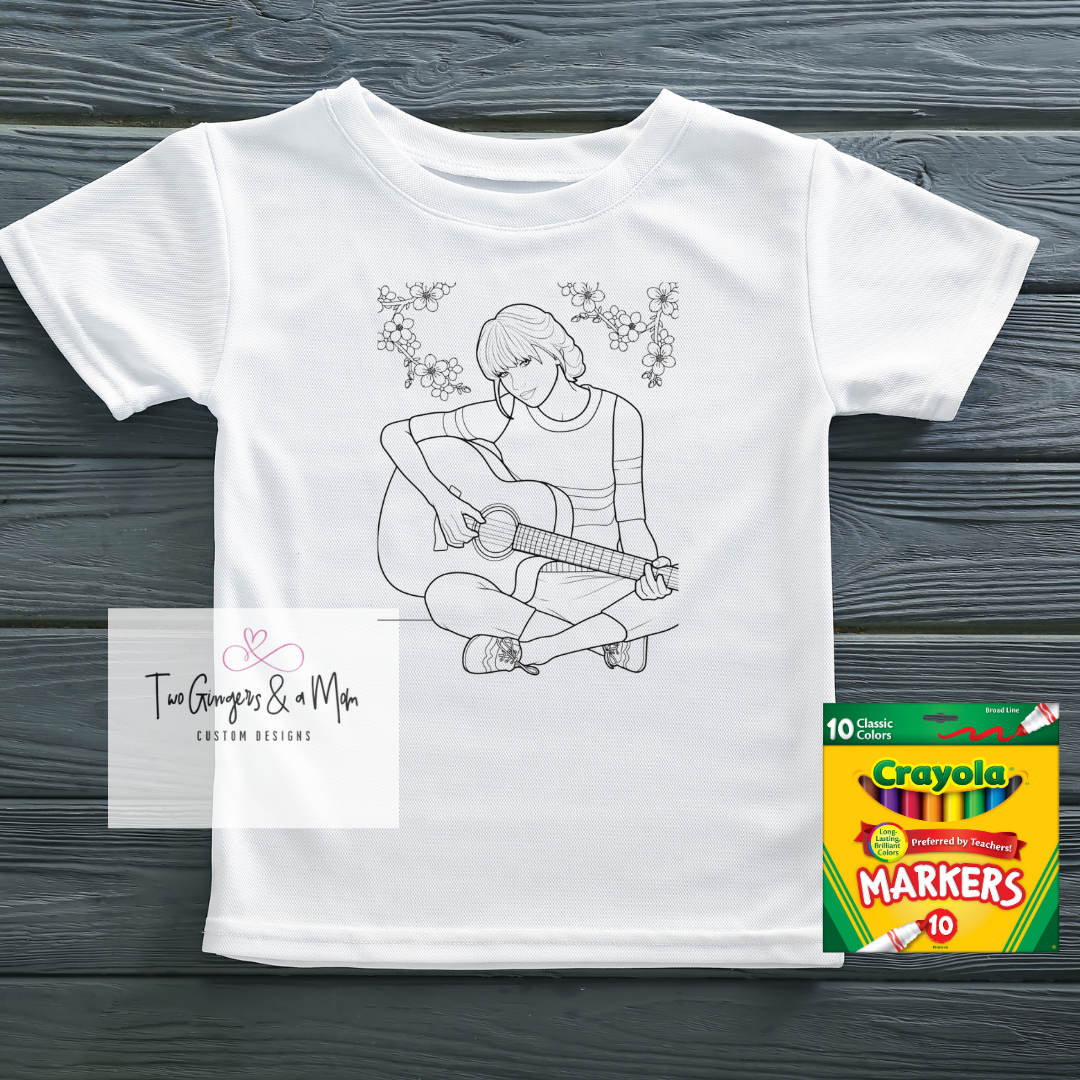 Taylor Swift Color Your Own Coloring Shirt