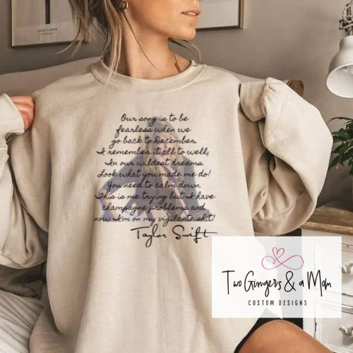 Taylor Swift Lyrics Sweatshirt