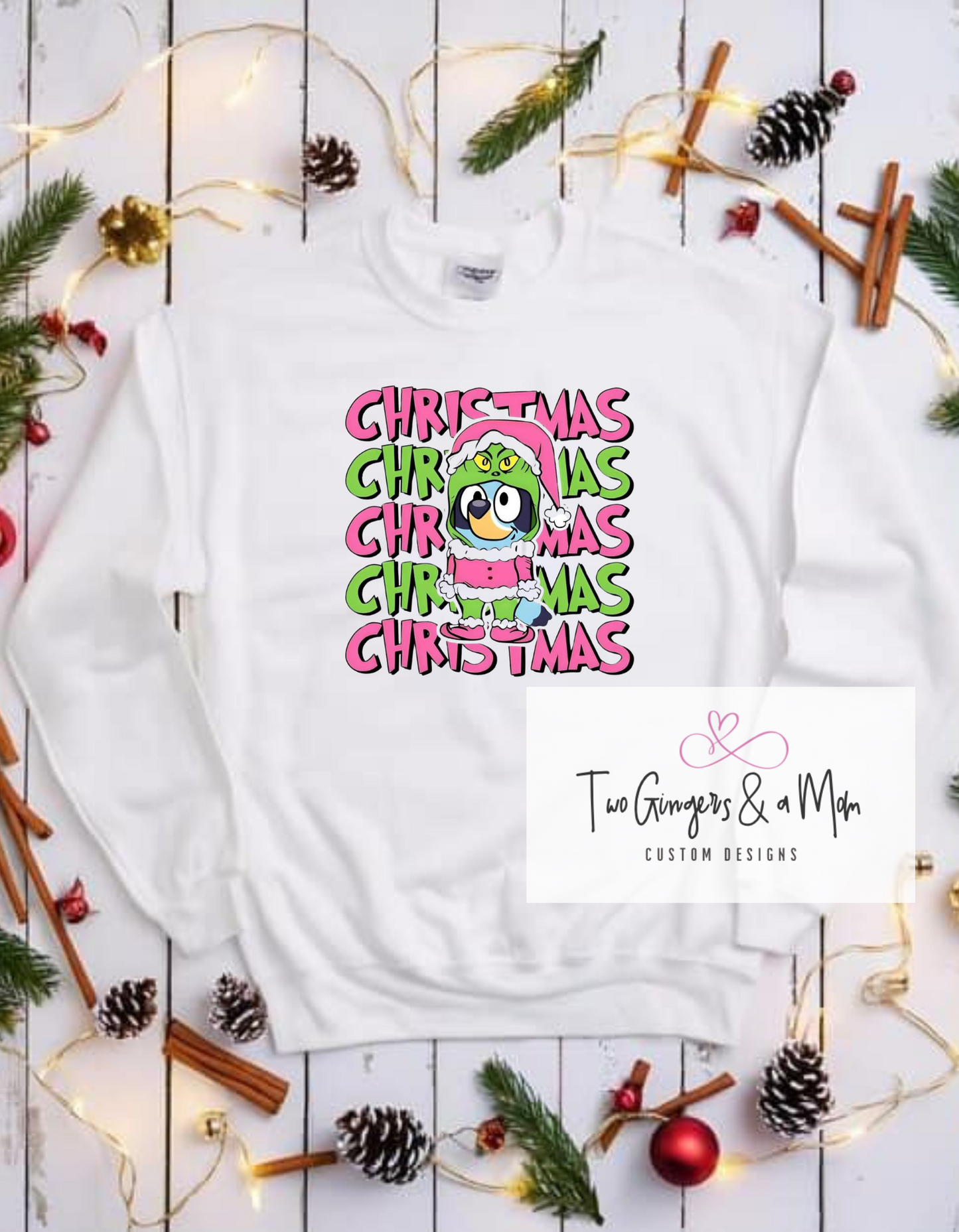 Bluey Christmas Grinch T-shirt/ Sweatshirt