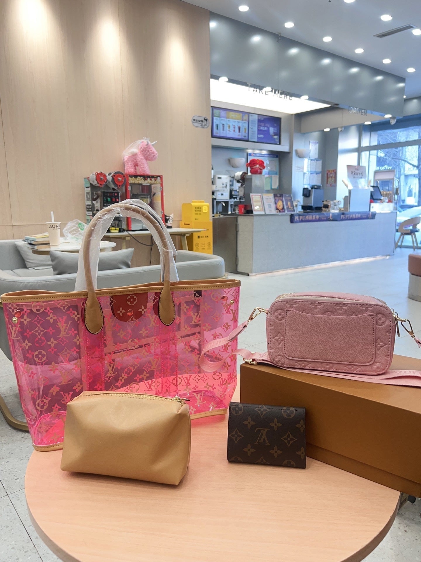 LV Pink Beach Set