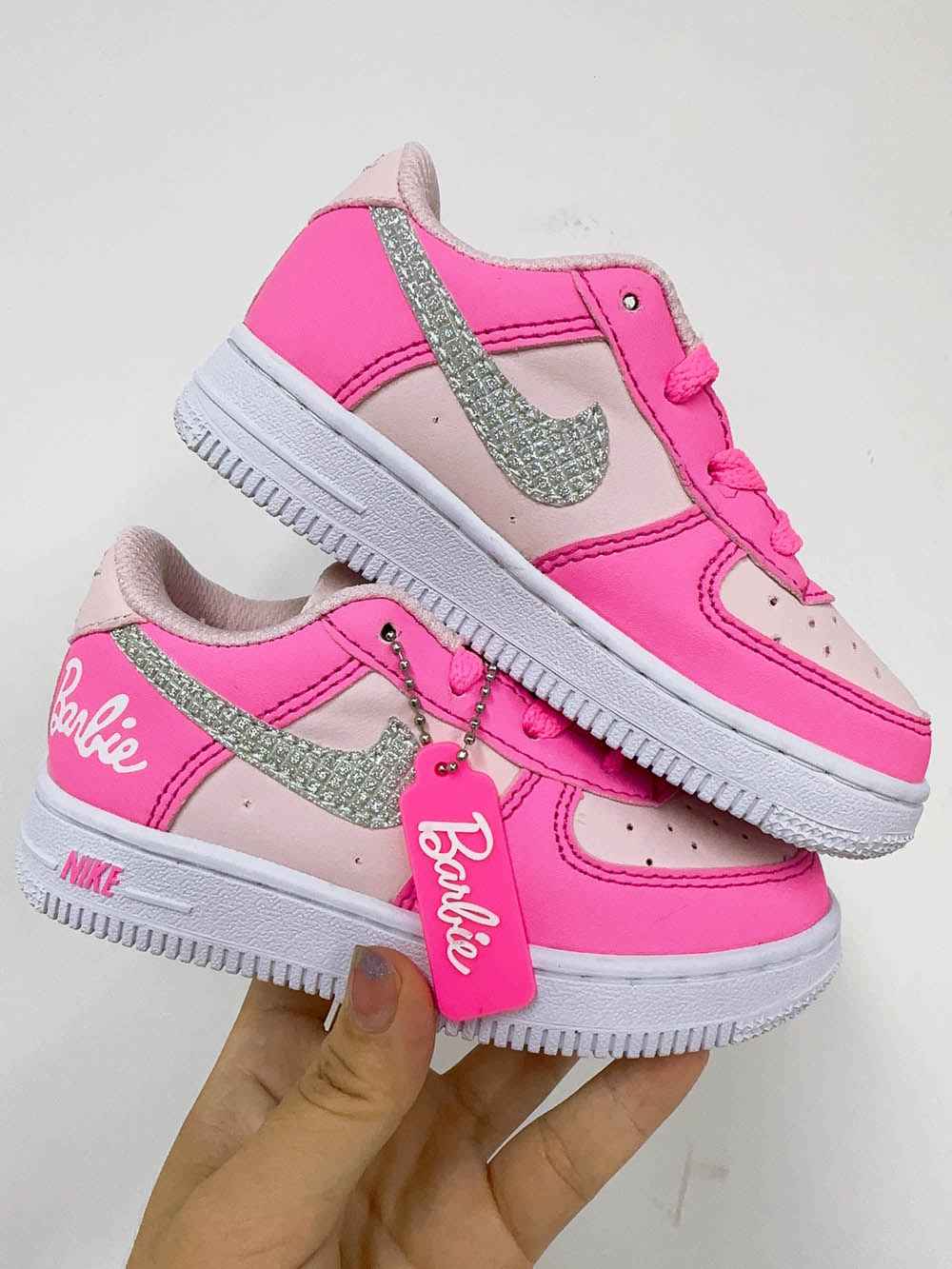 Mom and Me Barbie Pink Nike Sneaker