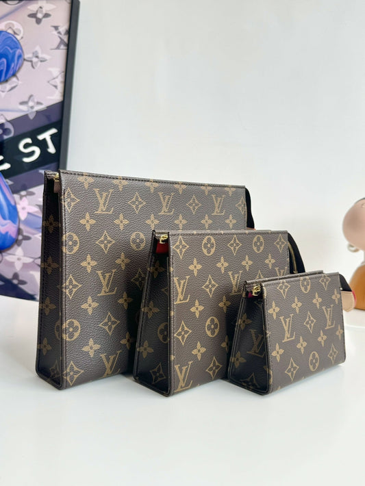 LV Mirror Quality 3 Piece Toiletries Set