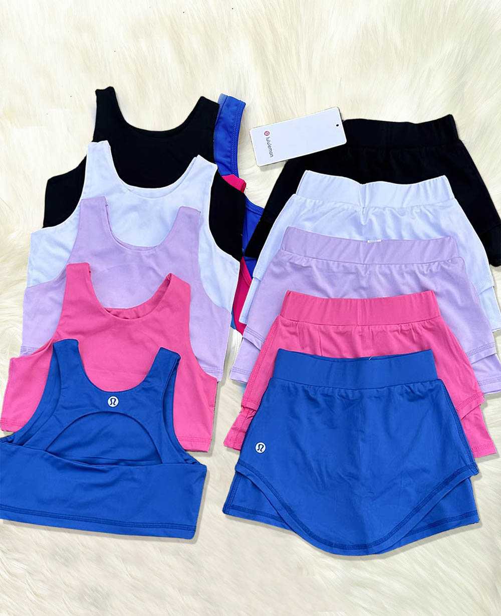 LULU Inspired Girl's Sporty Tank and Skirt Shorts Outfit