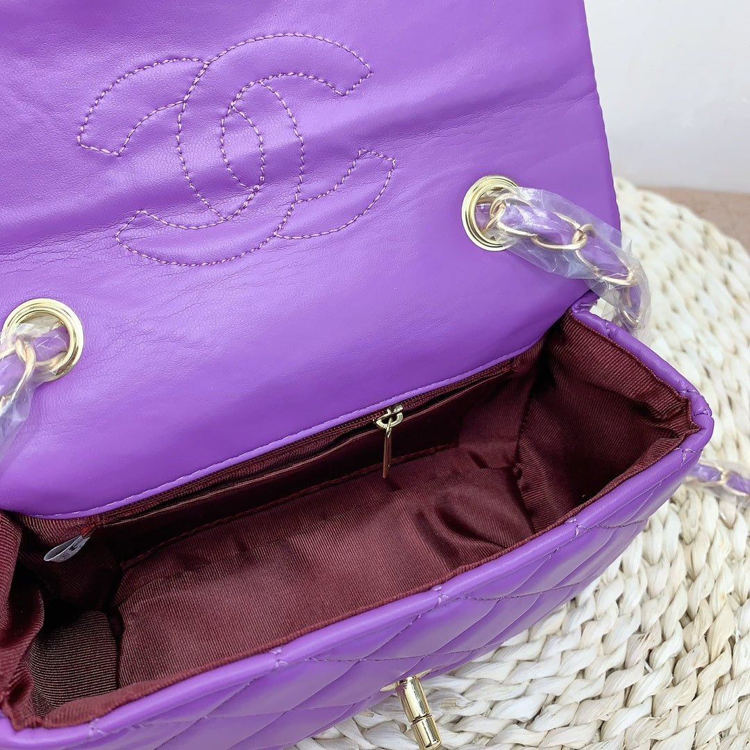 Chanel 4 Piece Bag Set Purple