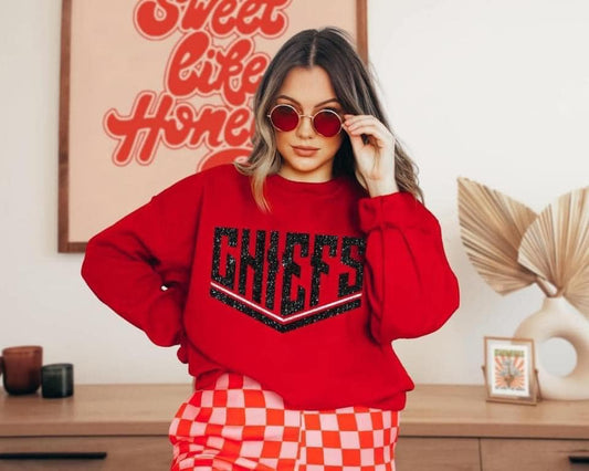 Chiefs Glitter Superbowl Sweatshirt