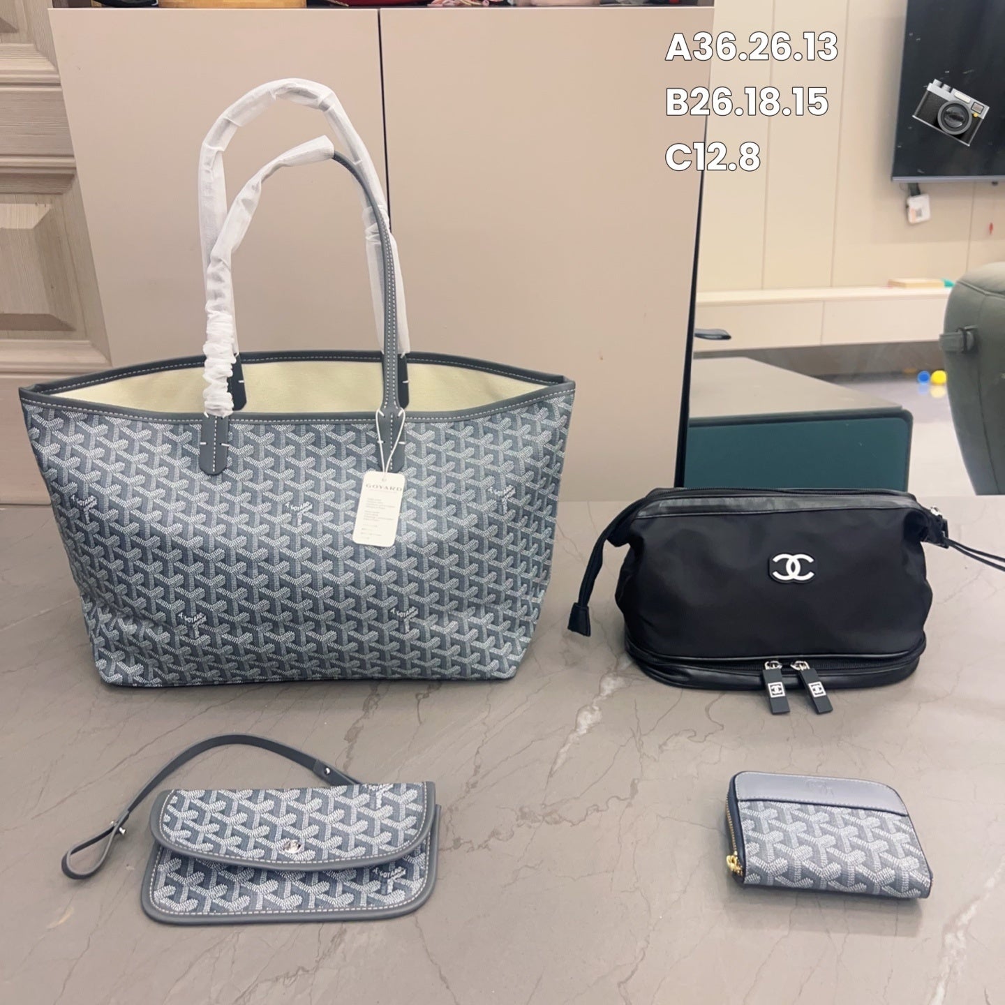 Goyard Chanel Bag Set Mirror Quality