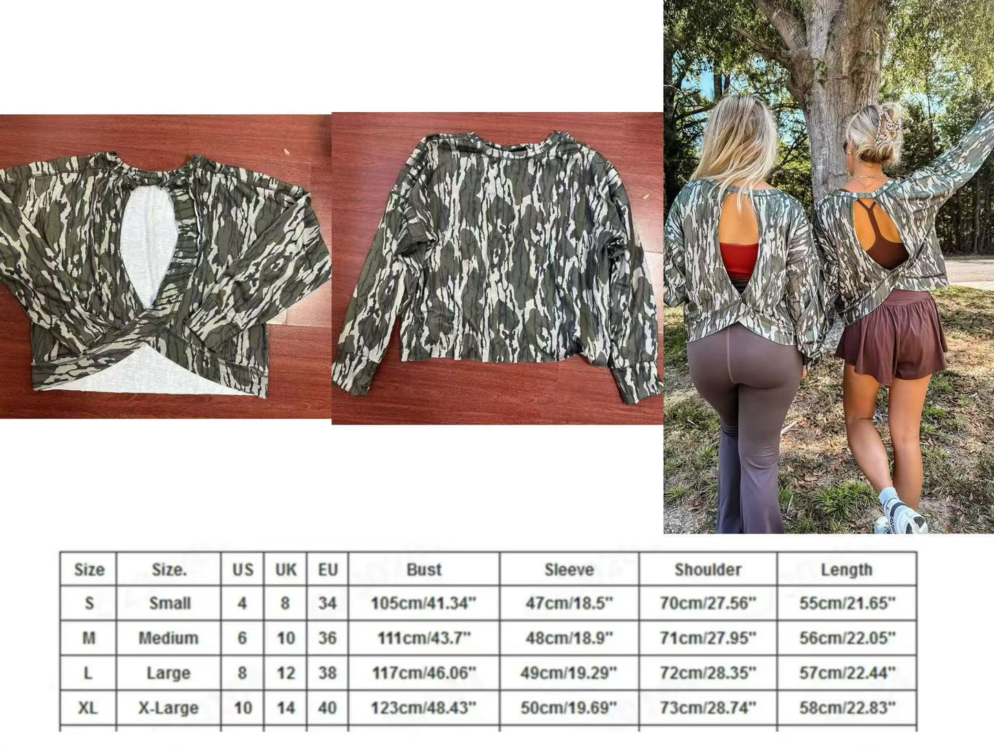 Lulu Camo Keyhole Long Sleeve