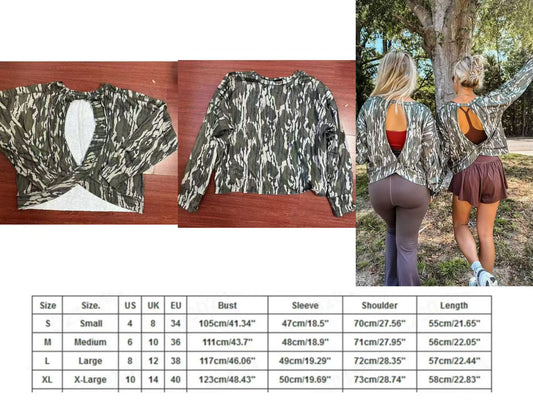 Lulu Camo Keyhole Long Sleeve