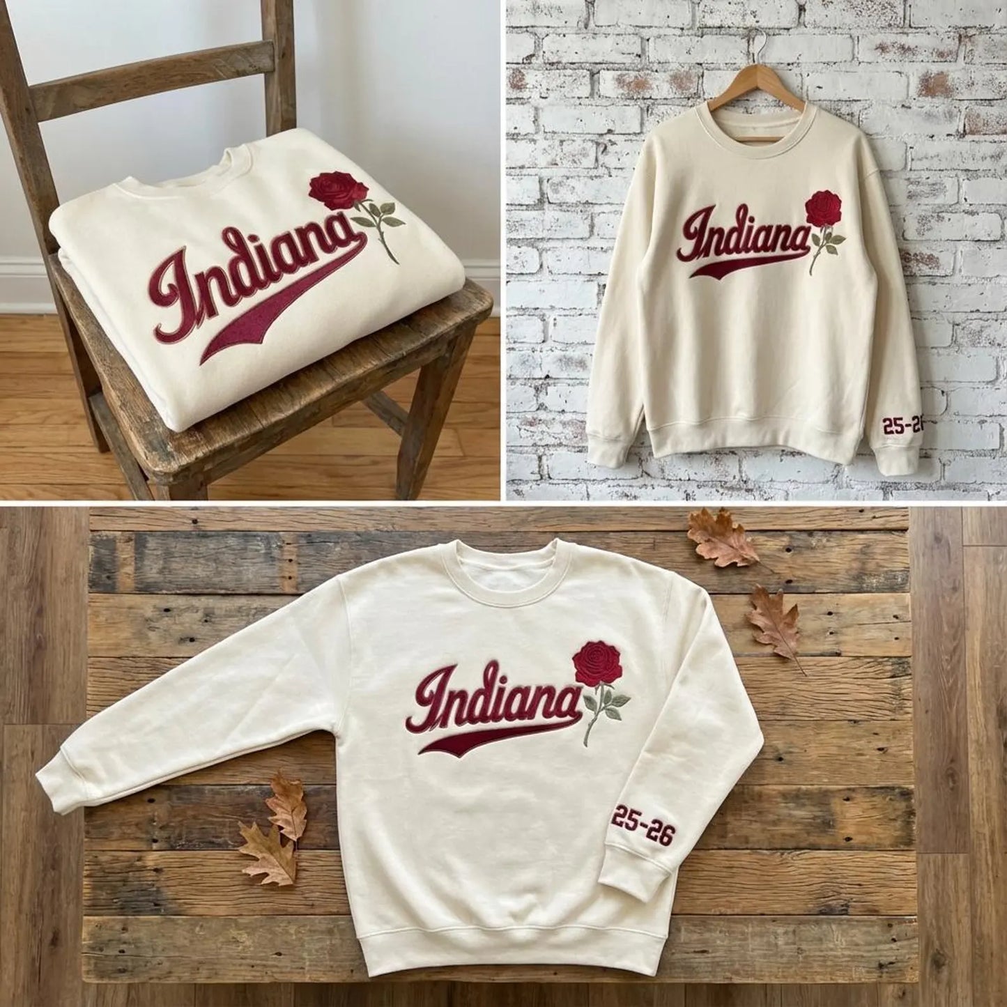 Indiana Embroidered Crewneck SweatShirt