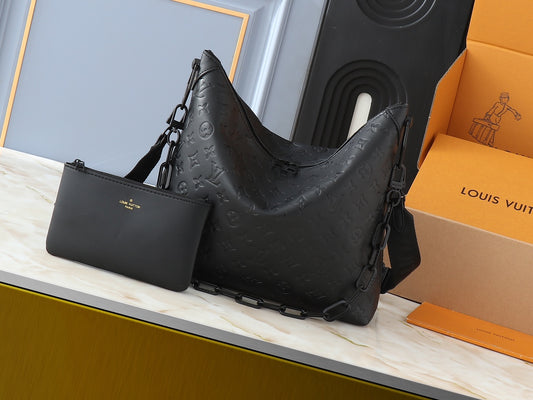 Lv Black Bag and Pouch