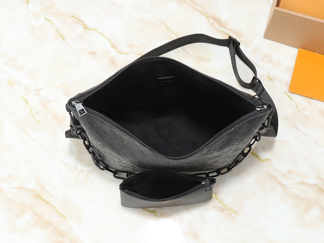 Lv Black Bag and Pouch