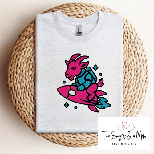 Goats Tshirt Rocket Goat
