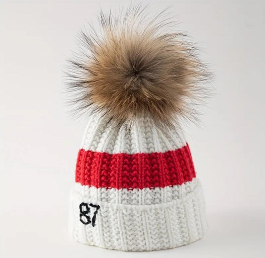 Travis Taylor 87 Pom Beanie