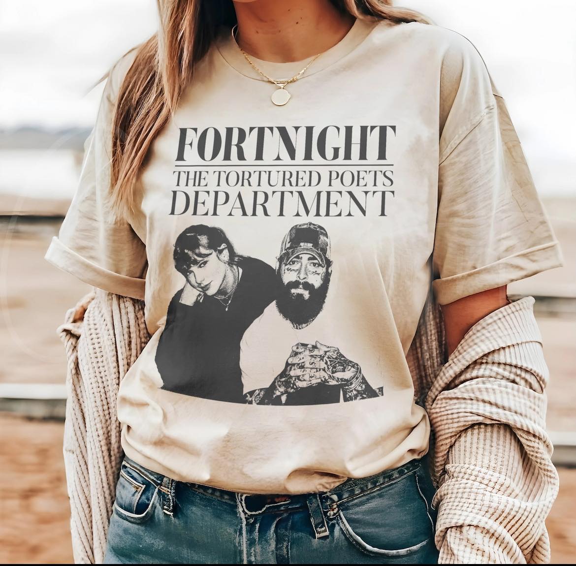 Taylor Swift Post Malone Fortnight T-shirt TTPD